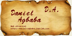 Daniel Agbaba vizit kartica